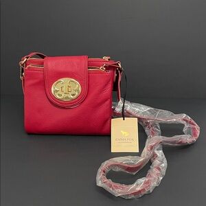 Emma Fox Vibrant Red Crossbody Bag